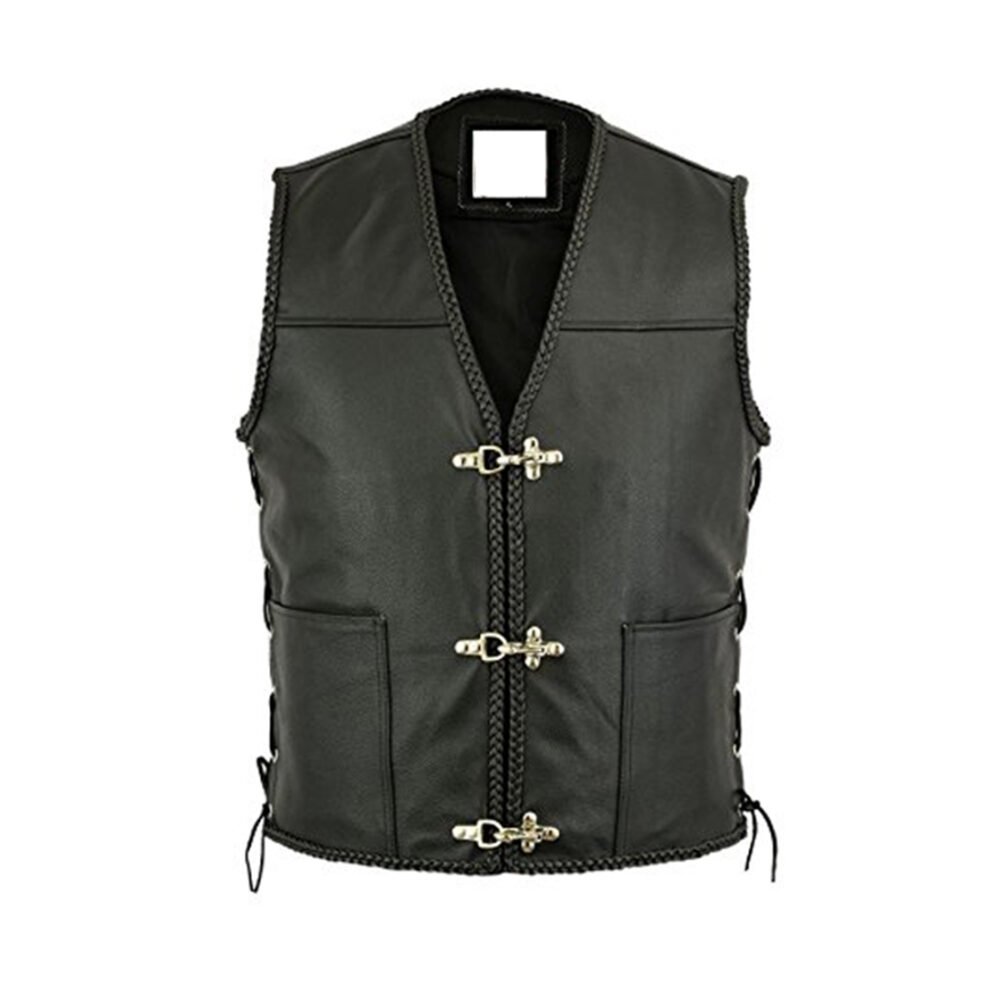 Mens Motorcycle A Grade Premium Quality Leather Vest