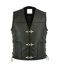 Mens Motorcycle A Grade Premium Quality Leather Vest