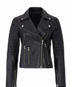 Ladies Classic Motorcycle Jacket.