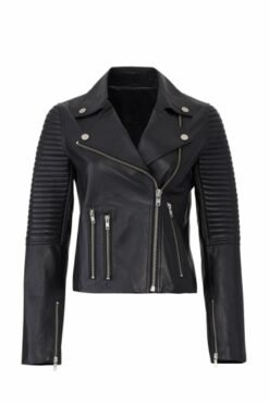 Ladies Classic Motorcycle Jacket.