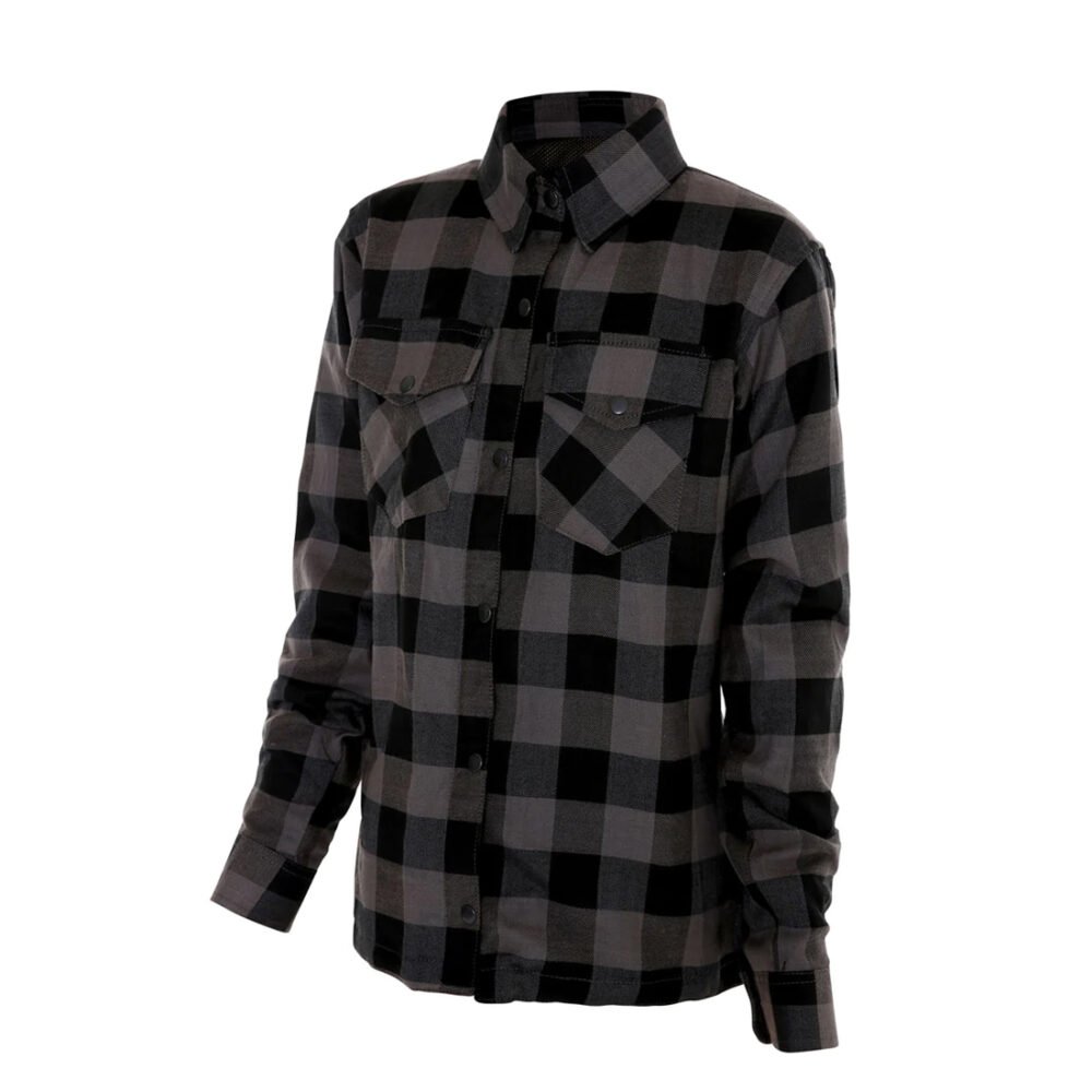 Ladies Grey & Black Flannel Shirt – With Protection Lining