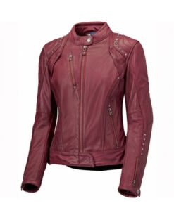 Biker Ladies Leather Waxed Jacket