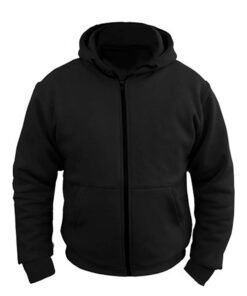 Motor Bike Black Fleece Protective Hoodie
