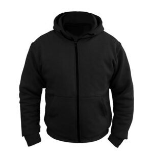 Motor Bike Black Fleece Protective Hoodie