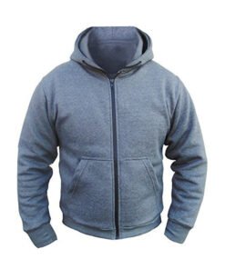 Motor Bike Grey Fleece Protective Hoodie