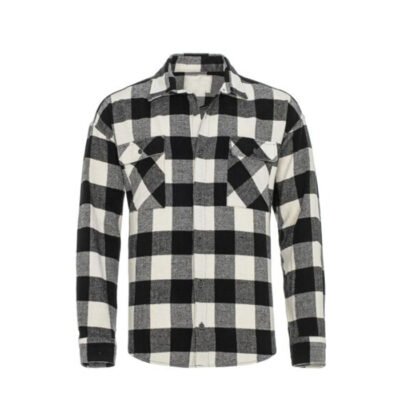 Motor Bike Men Casual Plaid Shirts Modern Fit Long Sleeve Checked