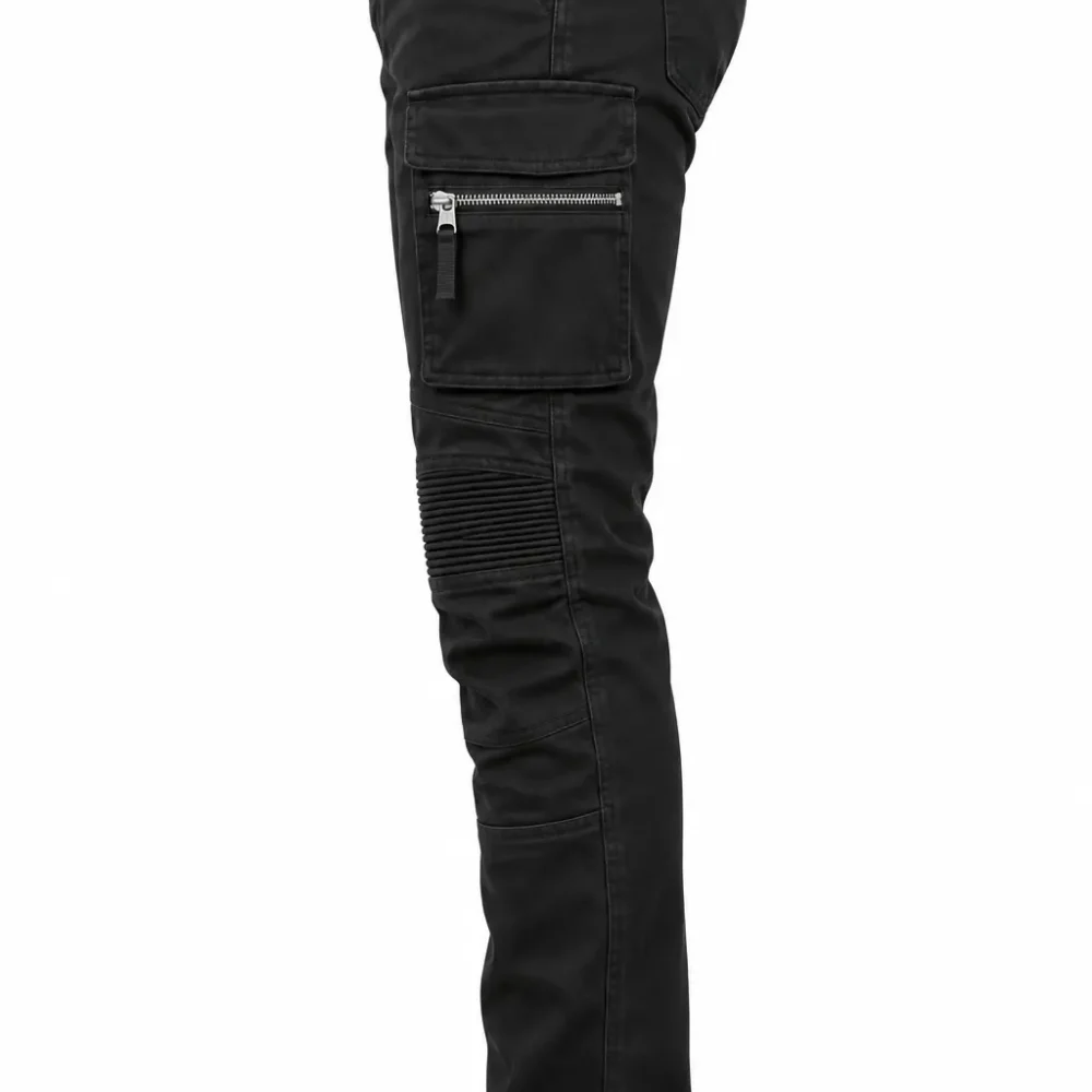 Black Cargo Motorcycle Pants